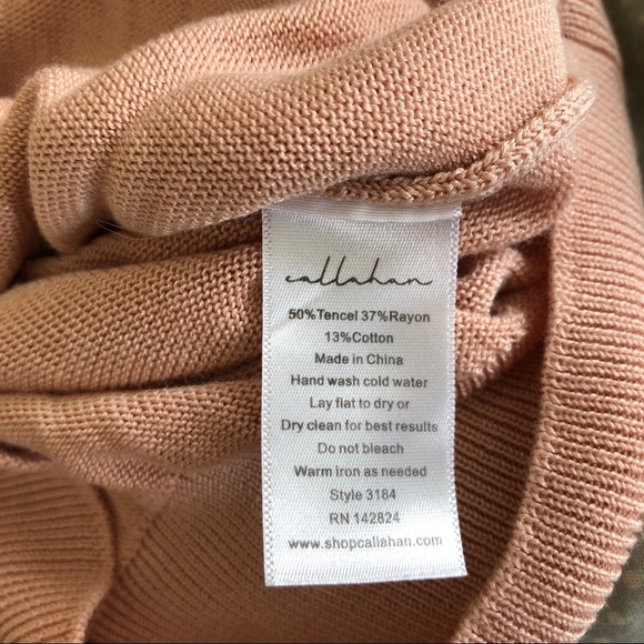 Callahan Deep V Wrap Sweater in Almond M - Picture 6 of 6